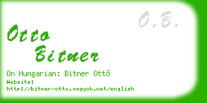 otto bitner business card